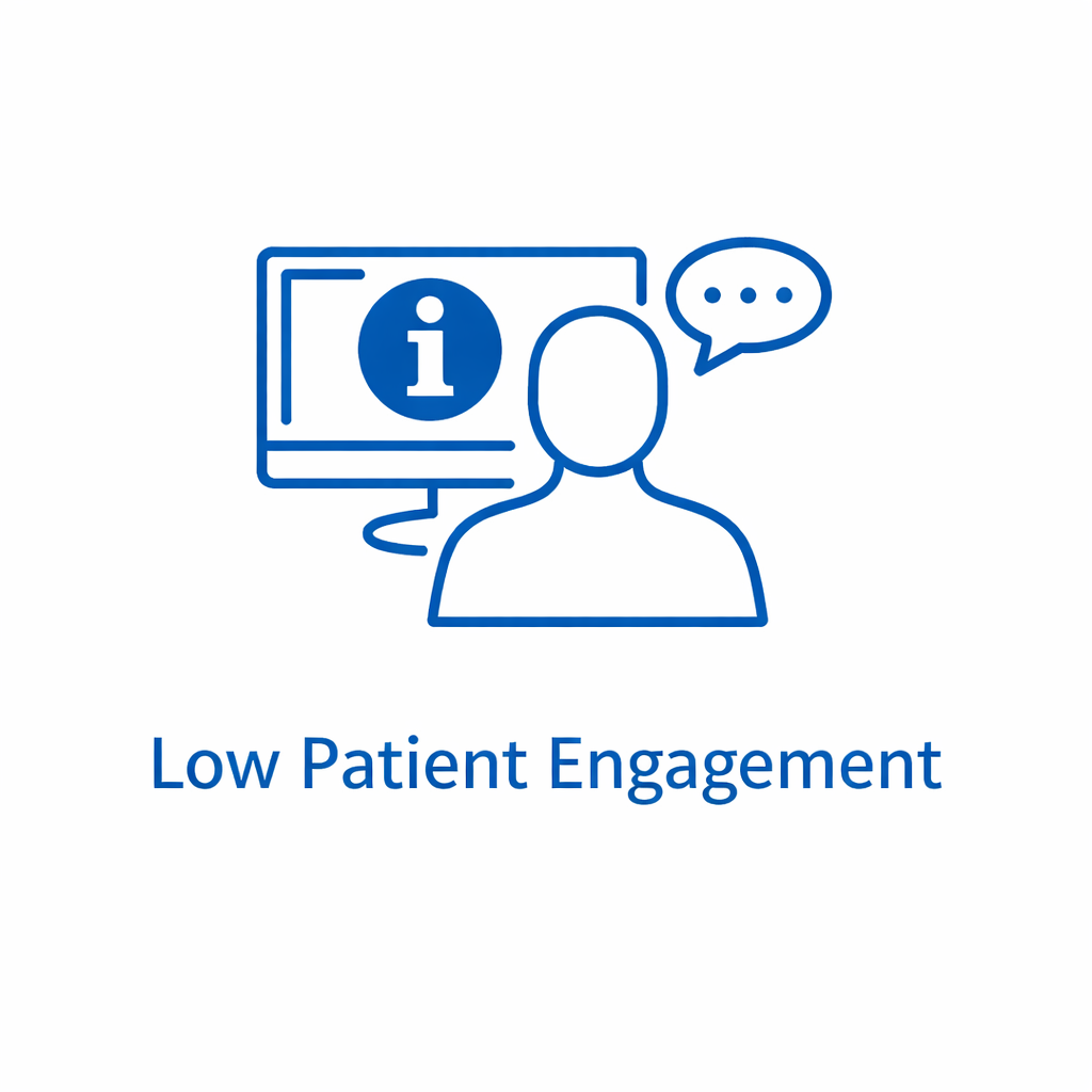 Low patient engagement icon