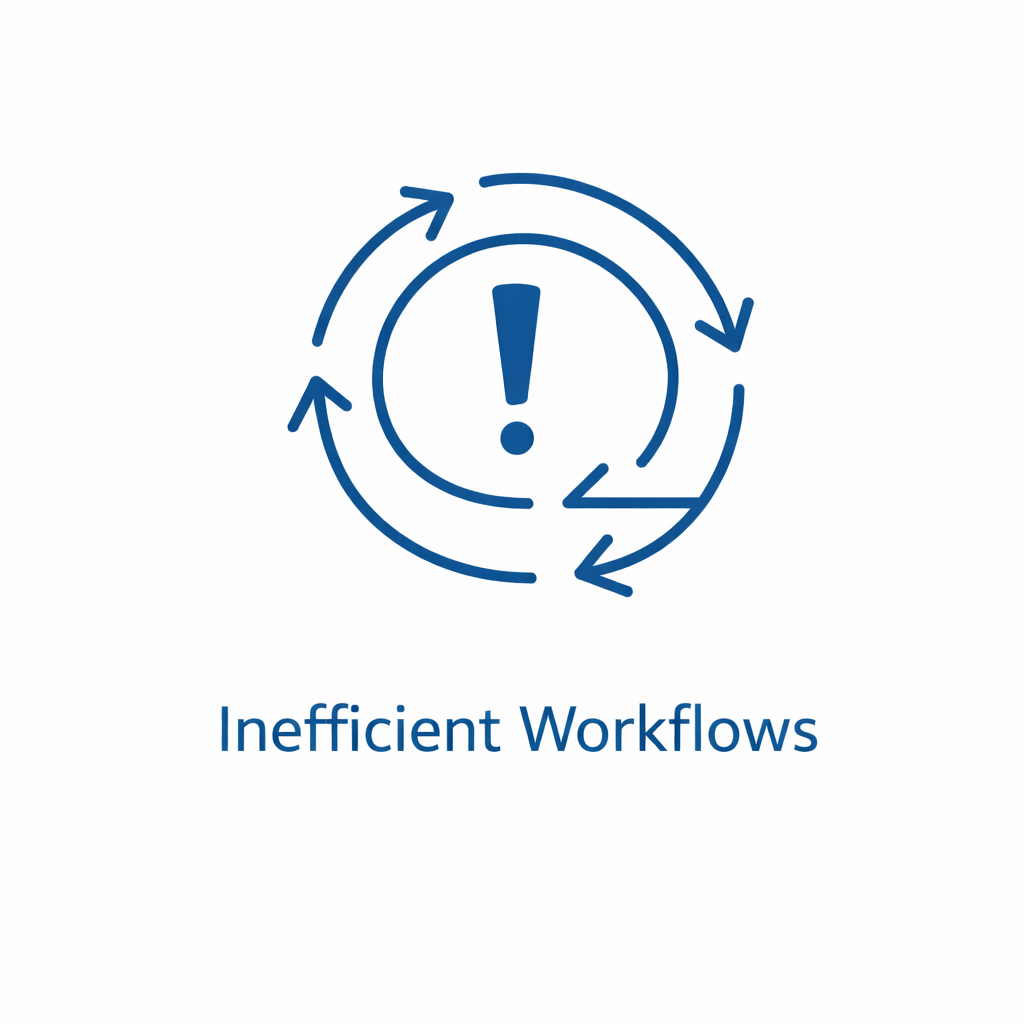 Inefficient workflows icon