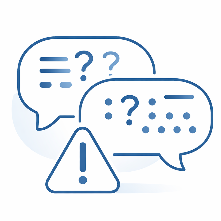 Unclear dialogue illustration