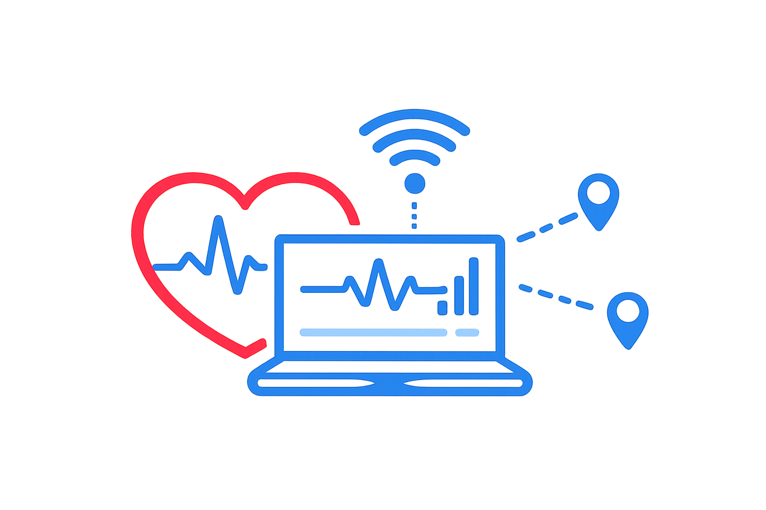 Icon representing remote and distributed monitoring
